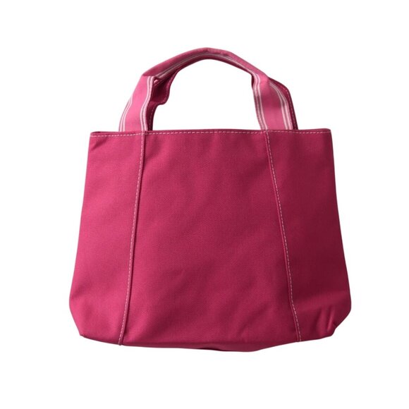 Lancôme Pink CanvasTote Bag White Water Proof Lining Lunch Dual Handles - Picture 1 of 4